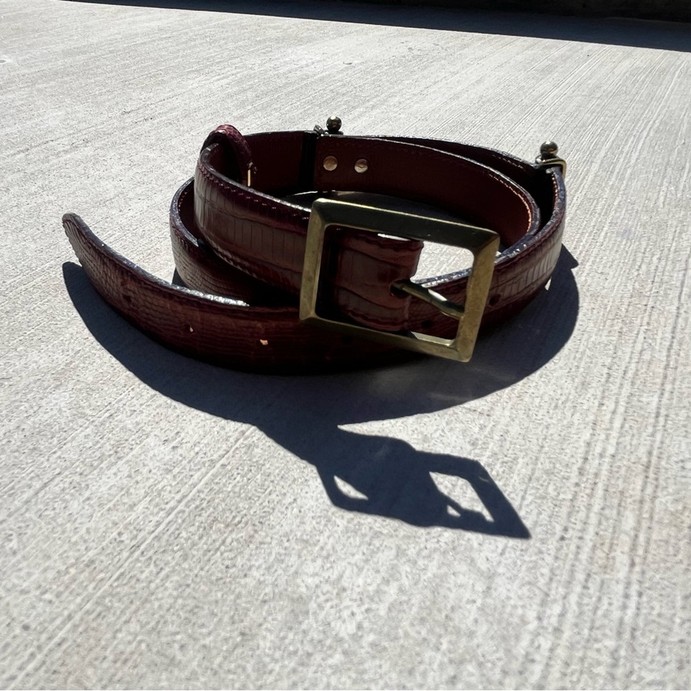 Jean Paul GAULTIER brown leather belt Sz 42